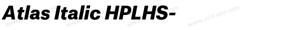 Atlas Italic HPLHS字体转换